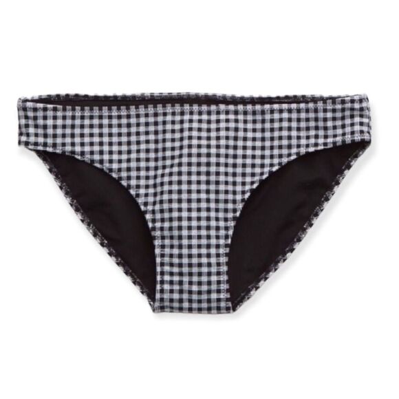Black White Checkered Bikini Bottom Swimsuit by Aeries AEO NEW - Picture 1 of 3